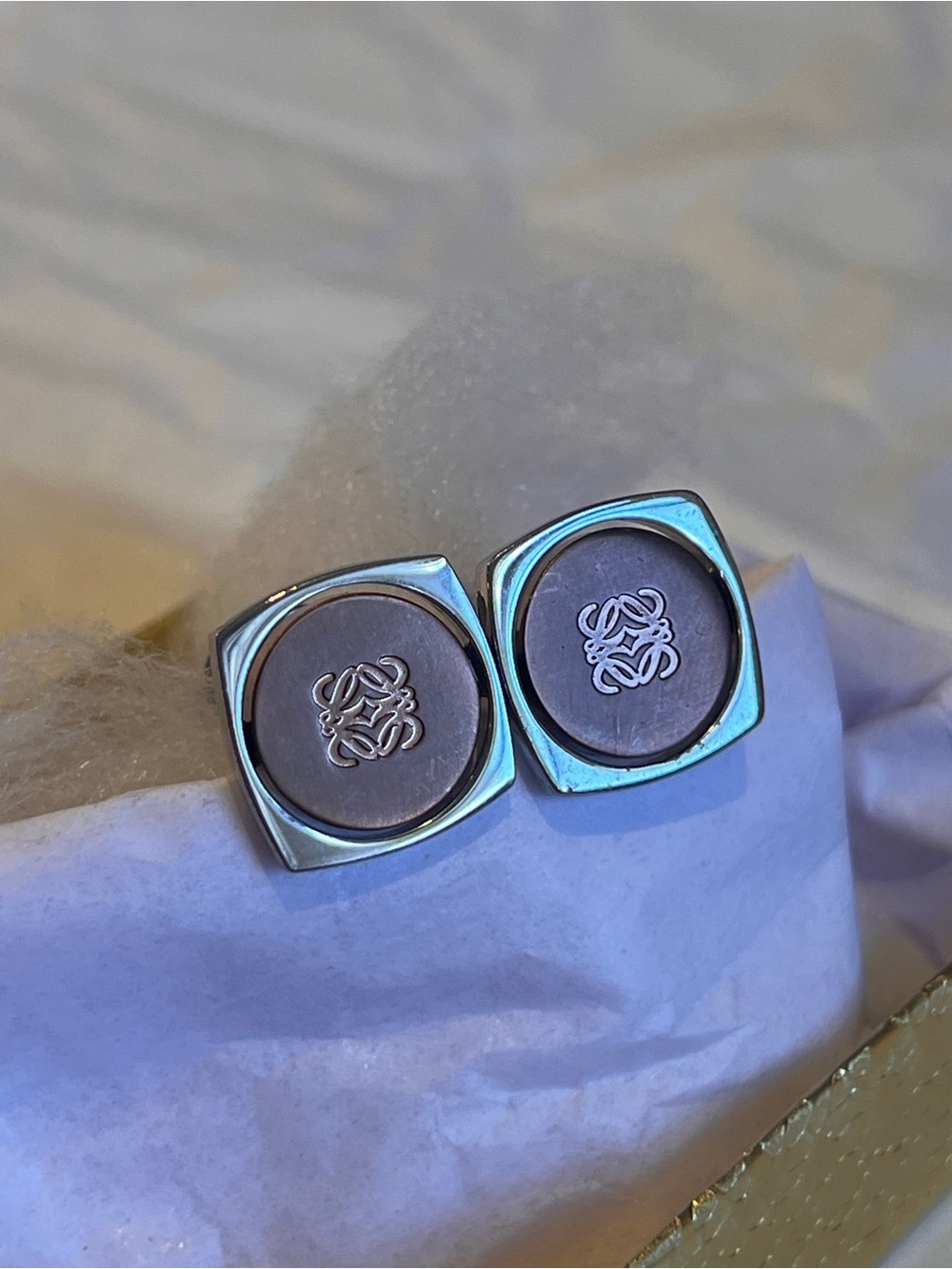 Loewe Silver and Copper Tone Cufflinks